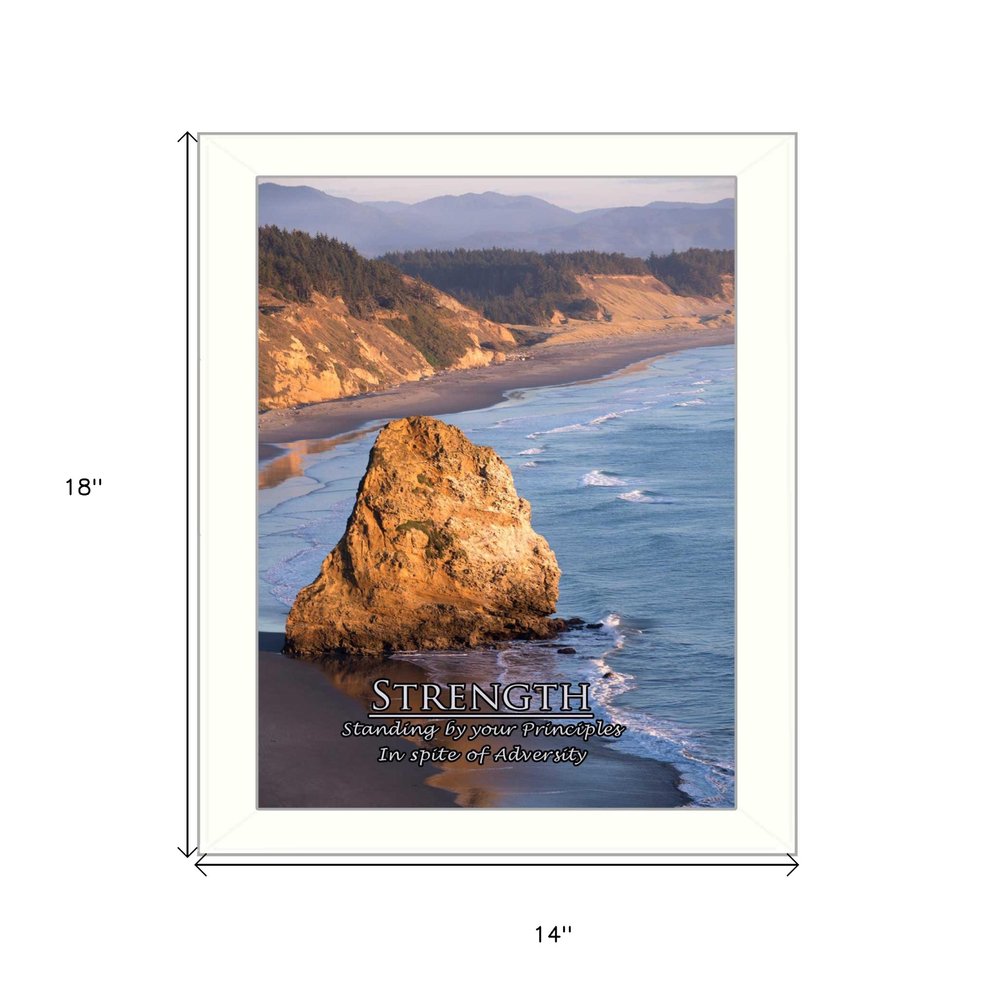 Strength 5 White Framed Print Wall Art HomeRoots