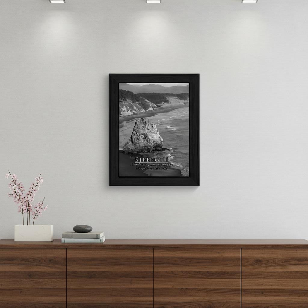 Strength 6 Black Framed Print Wall Art HomeRoots