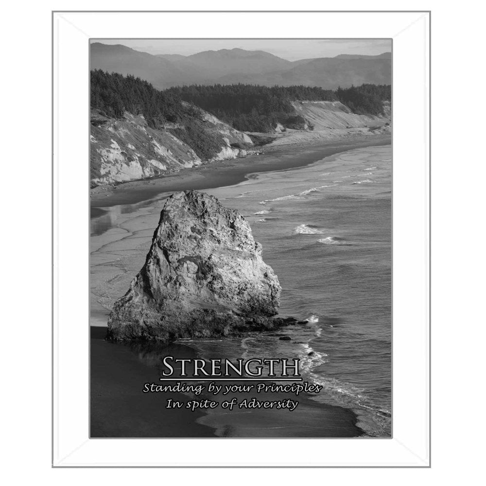 Strength 7 White Framed Print Wall Art HomeRoots
