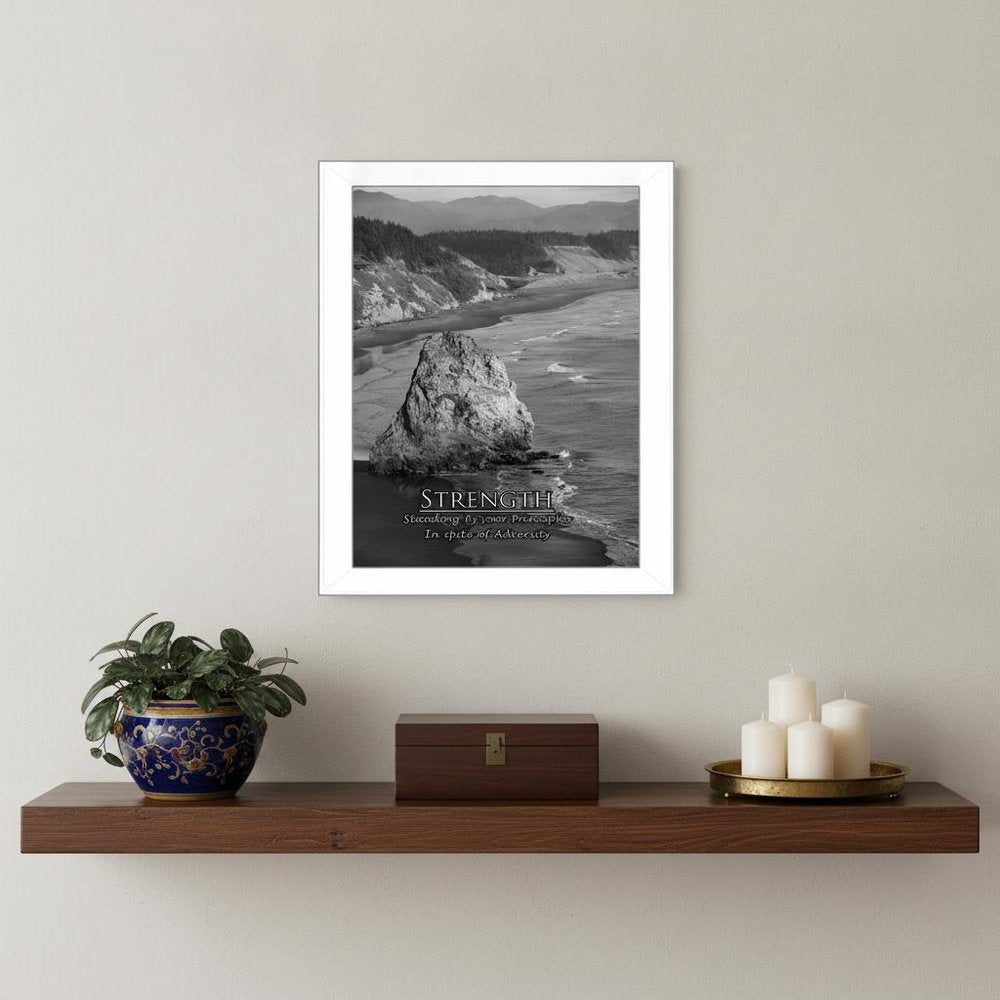 Strength 7 White Framed Print Wall Art HomeRoots