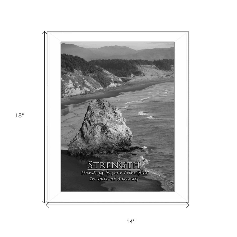 Strength 7 White Framed Print Wall Art HomeRoots