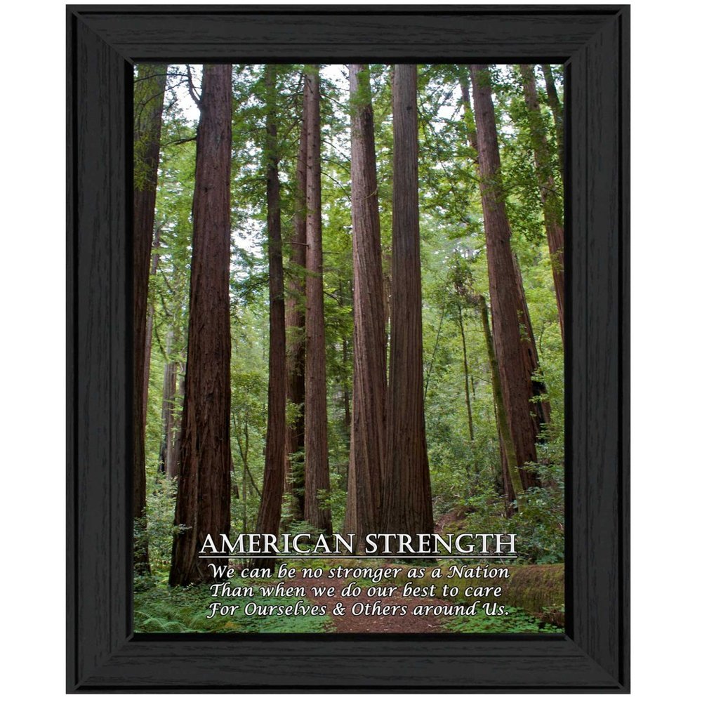 American Strength 3 Black Framed Print Wall Art HomeRoots