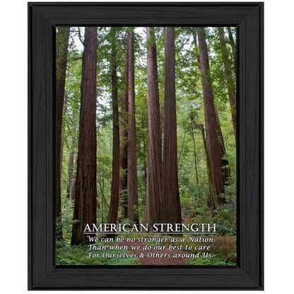 American Strength 3 Black Framed Print Wall Art HomeRoots