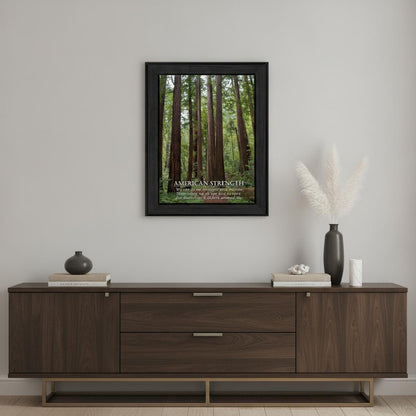 American Strength 3 Black Framed Print Wall Art HomeRoots