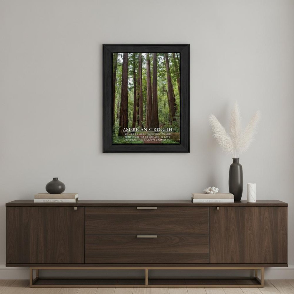 American Strength 3 Black Framed Print Wall Art HomeRoots