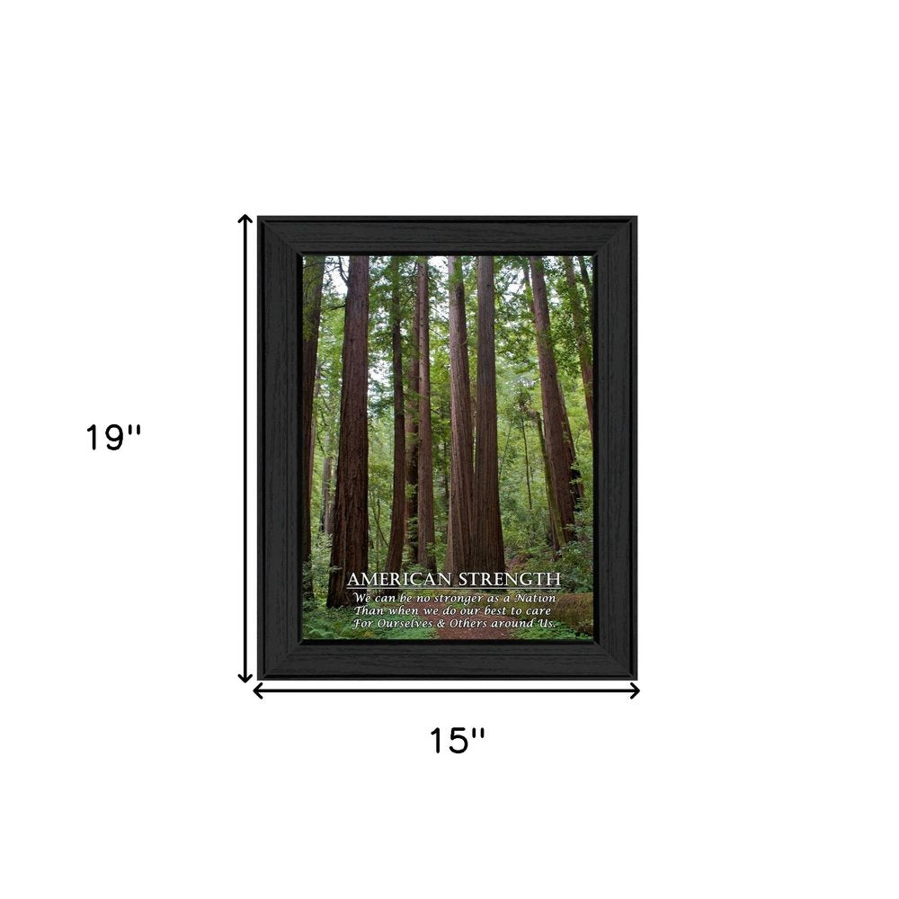 American Strength 3 Black Framed Print Wall Art HomeRoots