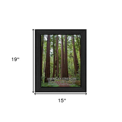 American Strength 3 Black Framed Print Wall Art HomeRoots