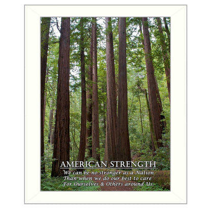 American Strength 4 White Framed Print Wall Art HomeRoots