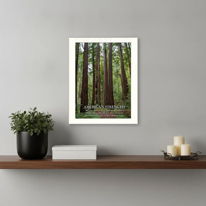 American Strength 4 White Framed Print Wall Art HomeRoots