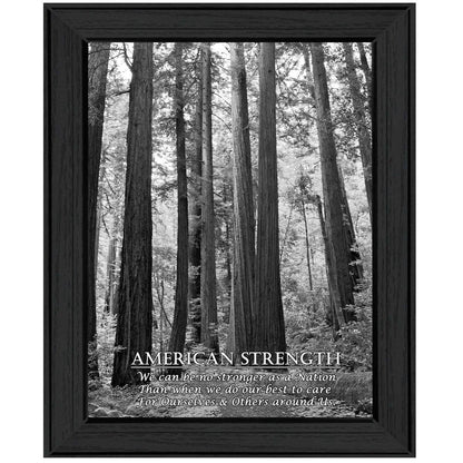 American Strength 5 Black Framed Print Wall Art HomeRoots