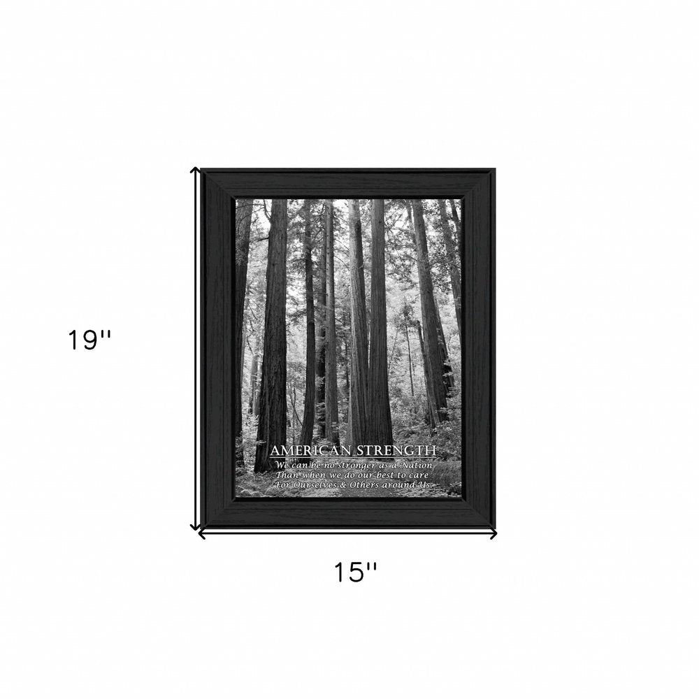 American Strength 5 Black Framed Print Wall Art HomeRoots