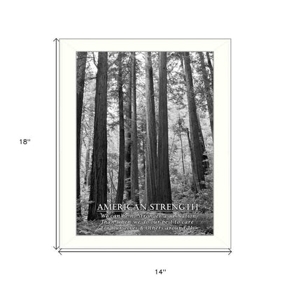 American Strength 6 White Framed Print Wall Art HomeRoots