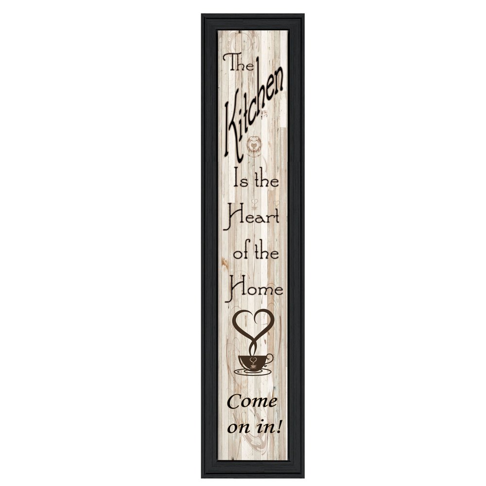 Kitchen Is The Heart of The Home 8 Black Framed Print Kitchen Wall Art HomeRoots