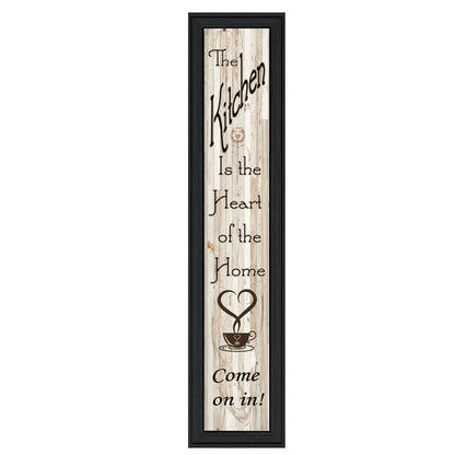 Kitchen Is The Heart of The Home 8 Black Framed Print Kitchen Wall Art HomeRoots