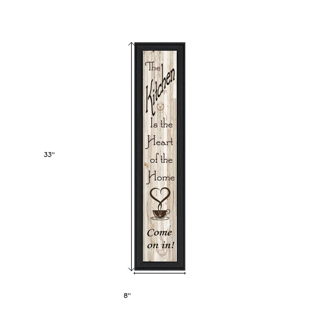 Kitchen Is The Heart of The Home 8 Black Framed Print Kitchen Wall Art HomeRoots