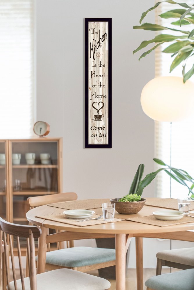 Kitchen Is The Heart of The Home 9 Black Framed Print Kitchen Wall Art HomeRoots