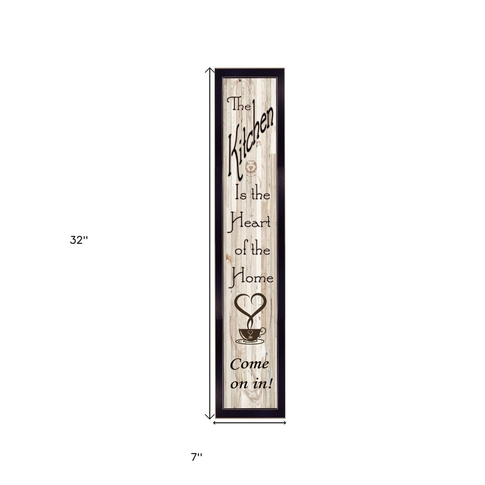 Kitchen Is The Heart of The Home 9 Black Framed Print Kitchen Wall Art HomeRoots