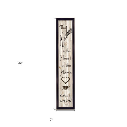 Kitchen Is The Heart of The Home 9 Black Framed Print Kitchen Wall Art HomeRoots