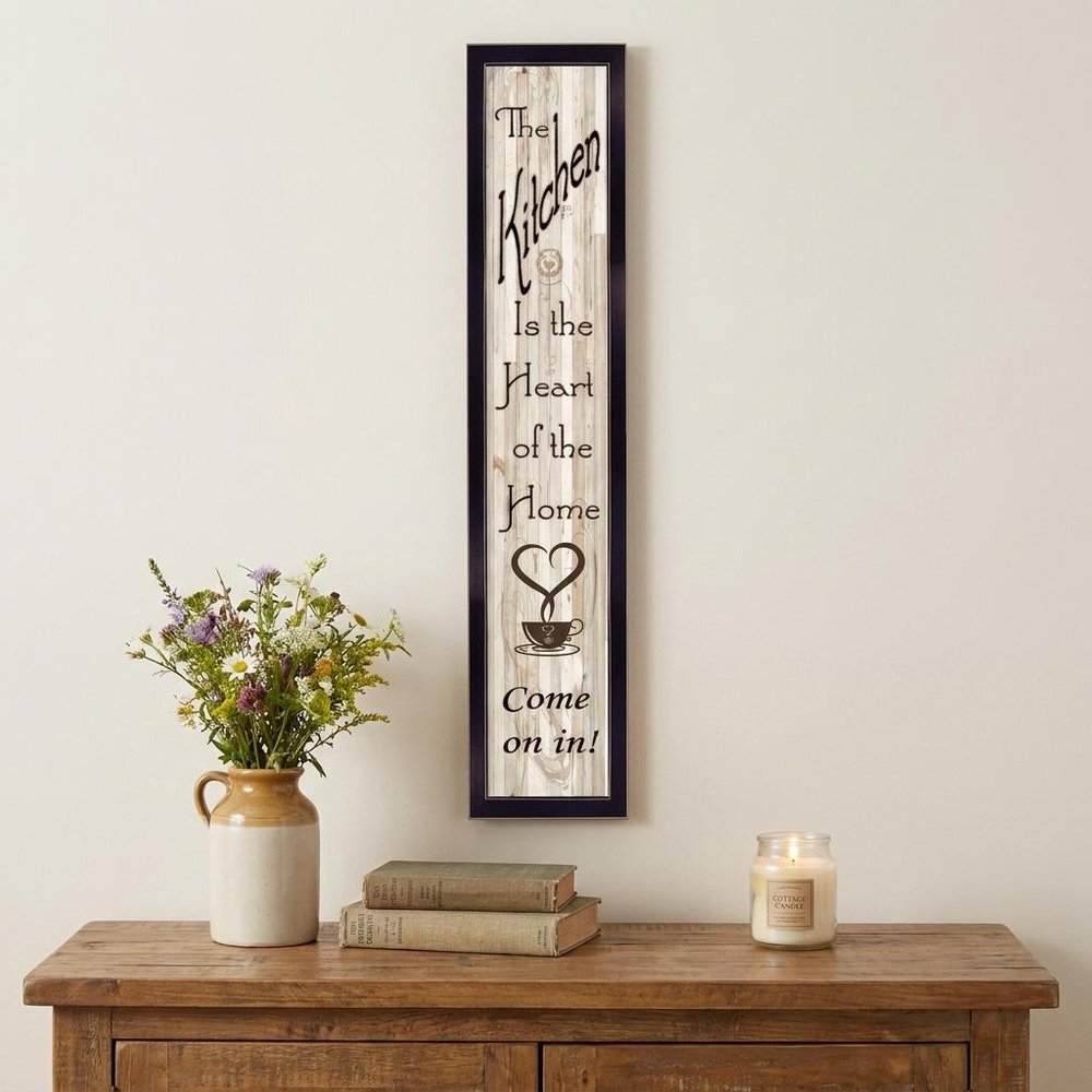 Kitchen Is The Heart of The Home 9 Black Framed Print Kitchen Wall Art HomeRoots