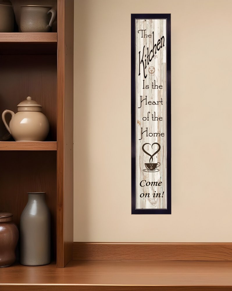 Kitchen Is The Heart of The Home 9 Black Framed Print Kitchen Wall Art HomeRoots
