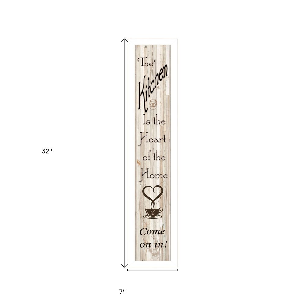 Kitchen Is The Heart of The Home 10 White Framed Print Kitchen Wall Art HomeRoots
