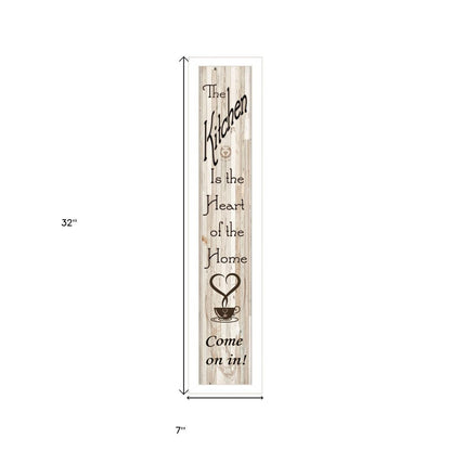 Kitchen Is The Heart of The Home 10 White Framed Print Kitchen Wall Art HomeRoots