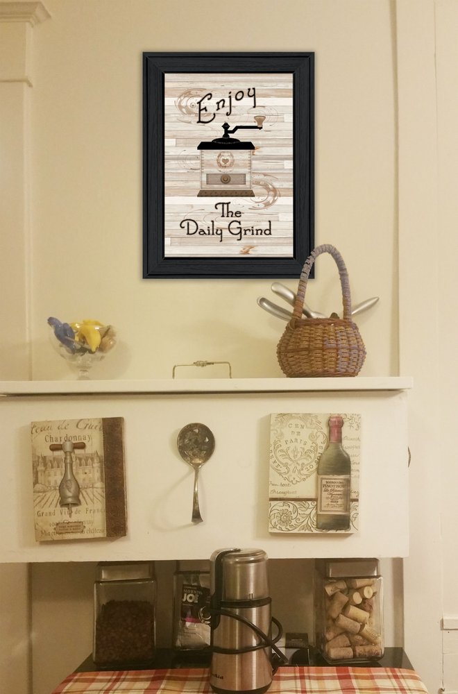 The Daily Grind 2 Black Framed Print Kitchen Wall Art HomeRoots