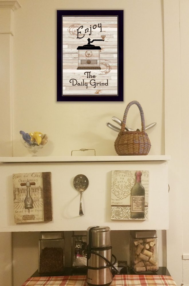 The Daily Grind 3 Black Framed Print Kitchen Wall Art HomeRoots