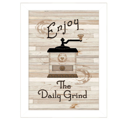 The Daily Grind 4 White Framed Print Kitchen Wall Art HomeRoots