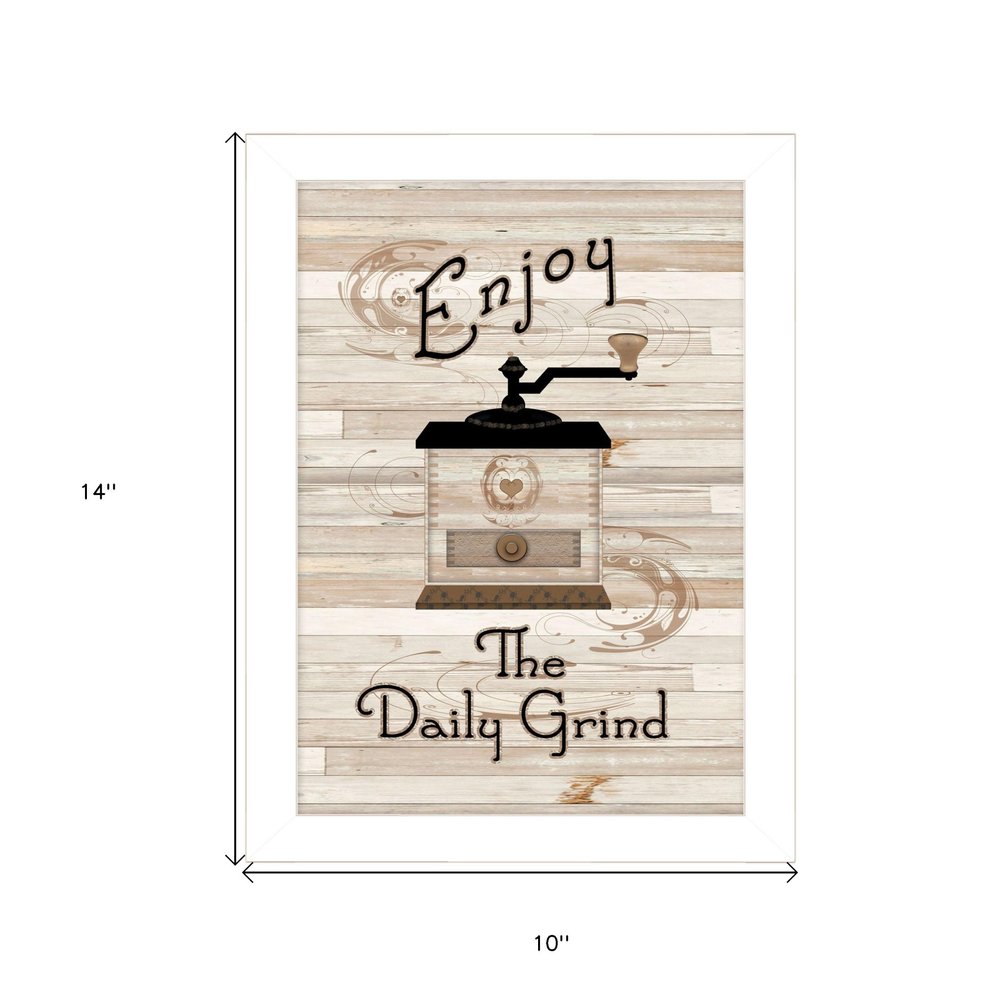 The Daily Grind 4 White Framed Print Kitchen Wall Art HomeRoots