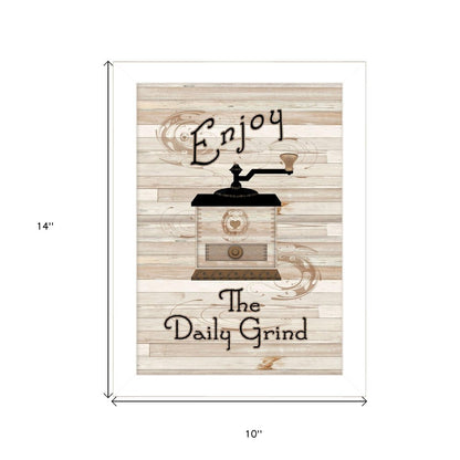 The Daily Grind 4 White Framed Print Kitchen Wall Art HomeRoots