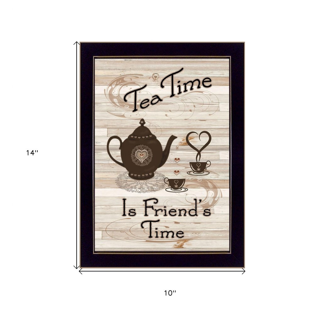 Tea Time 3 Black Framed Print Kitchen Wall Art HomeRoots