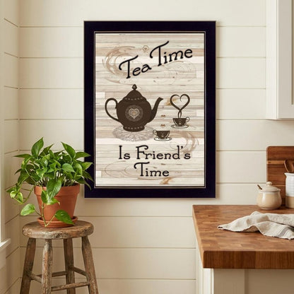 Tea Time 3 Black Framed Print Kitchen Wall Art HomeRoots