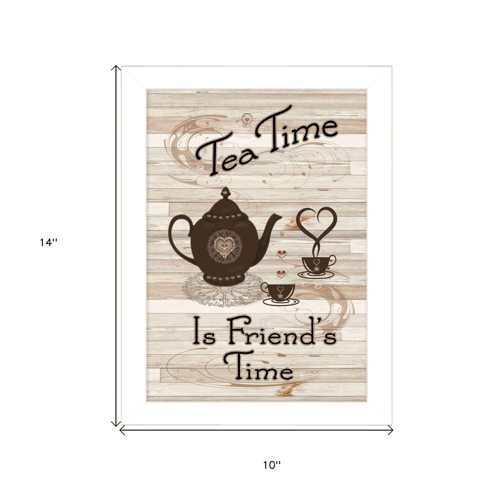 Tea Time 4 White Framed Print Kitchen Wall Art HomeRoots