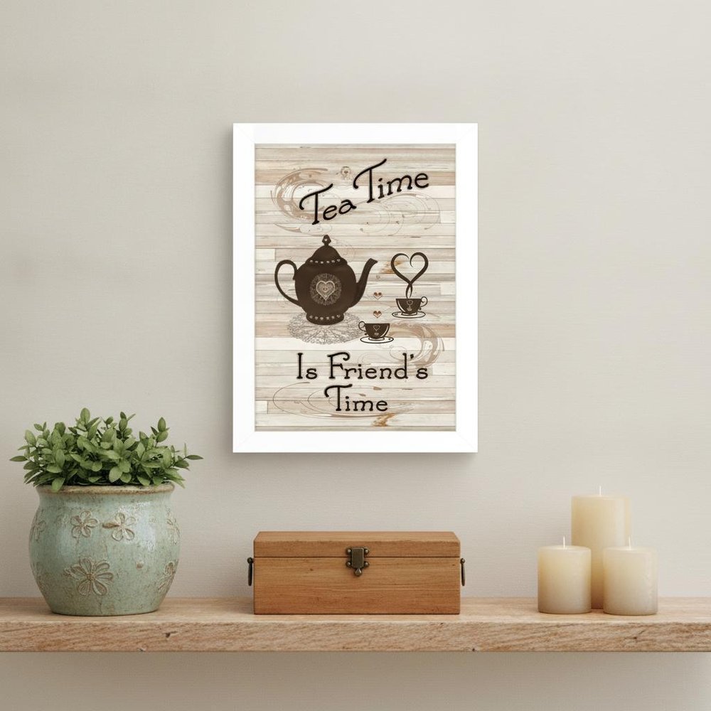 Tea Time 4 White Framed Print Kitchen Wall Art HomeRoots