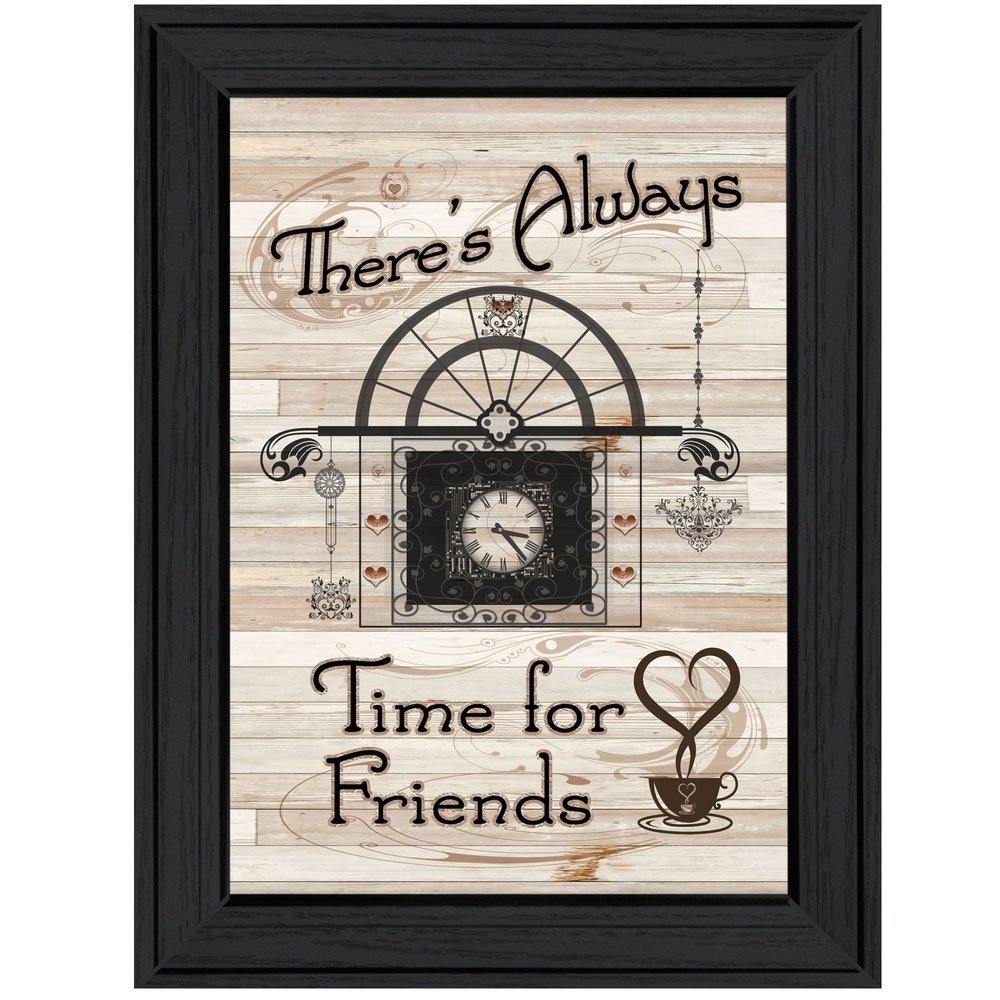 Time for Friends 2 Black Framed Print Kitchen Wall Art HomeRoots