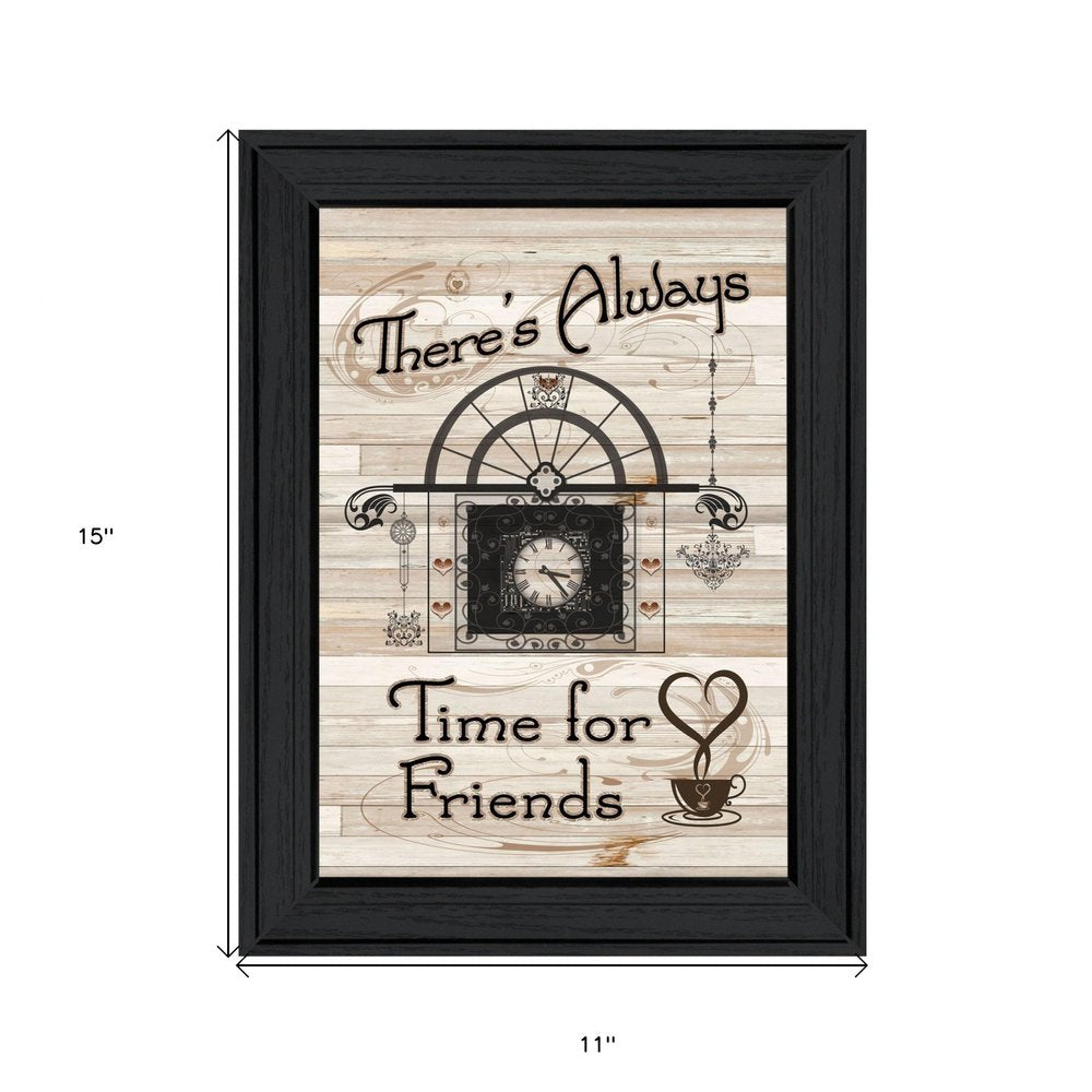 Time for Friends 2 Black Framed Print Kitchen Wall Art HomeRoots