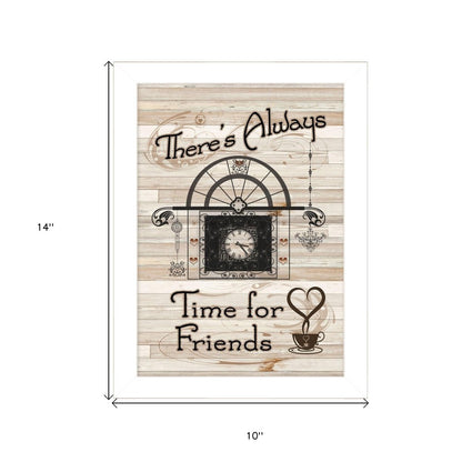 Time for Friends 4 White Framed Print Kitchen Wall Art HomeRoots