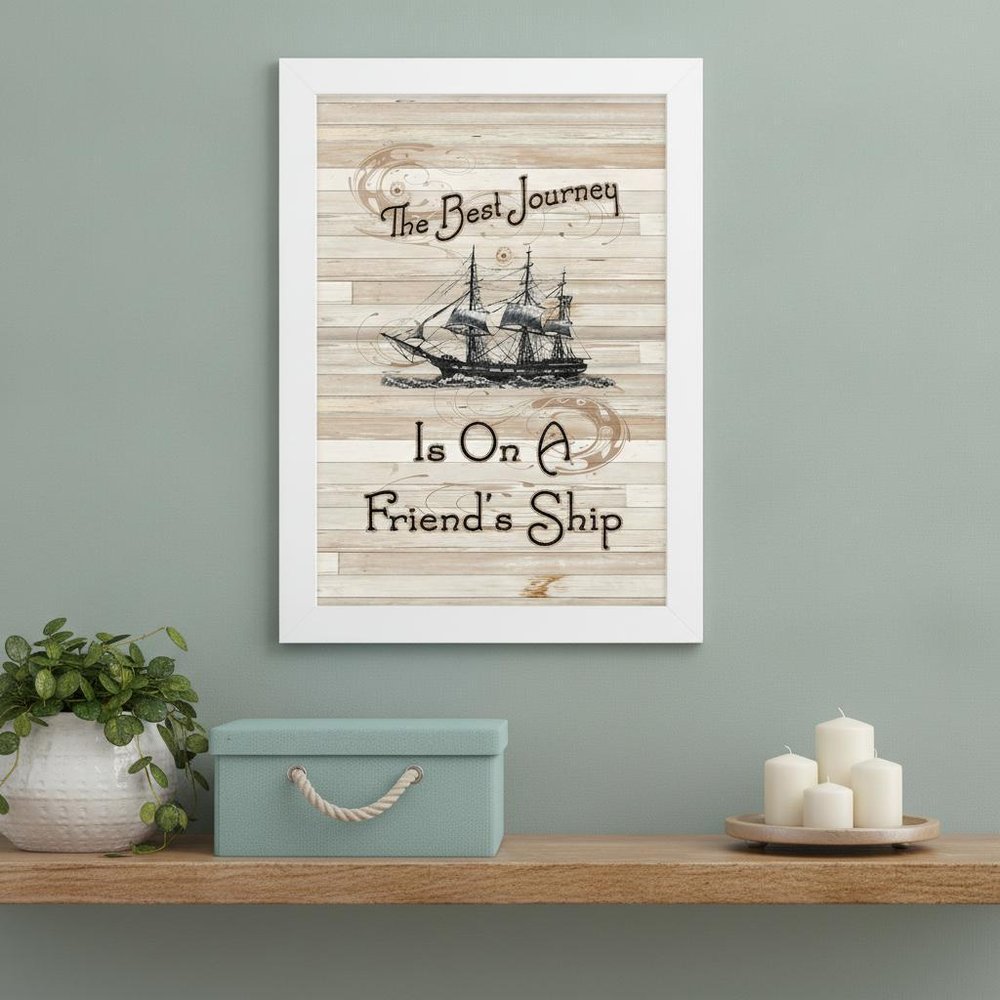 Friendship Journey 3 White Framed Print Wall Art HomeRoots