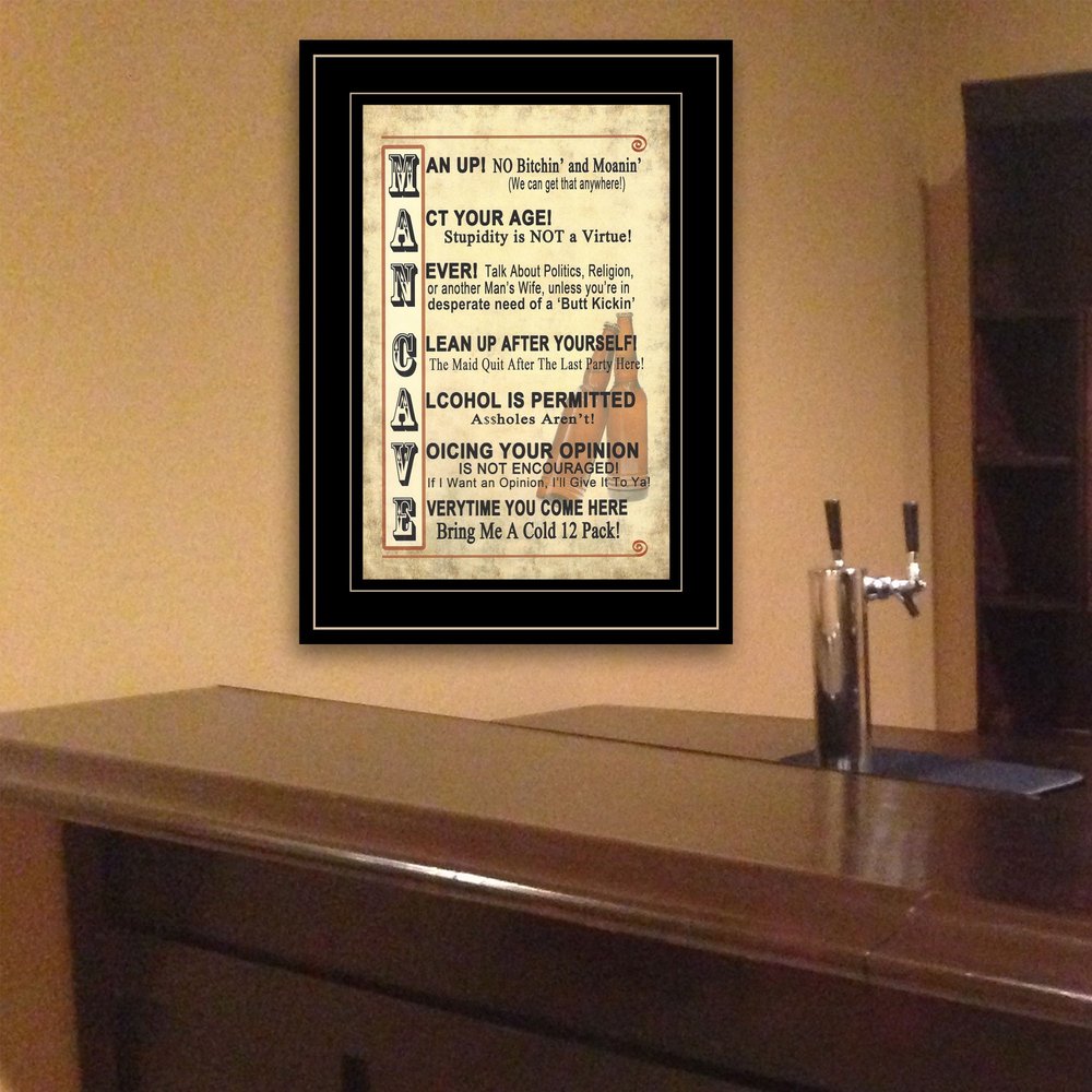 Man Up 1 Black Framed Print Wall Art HomeRoots