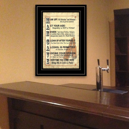 Man Up 1 Black Framed Print Wall Art HomeRoots