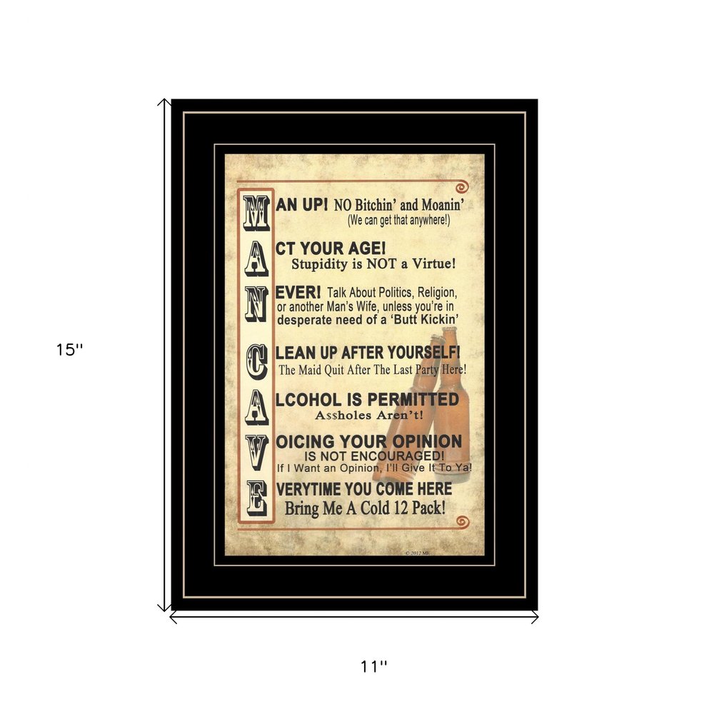 Man Up 1 Black Framed Print Wall Art HomeRoots
