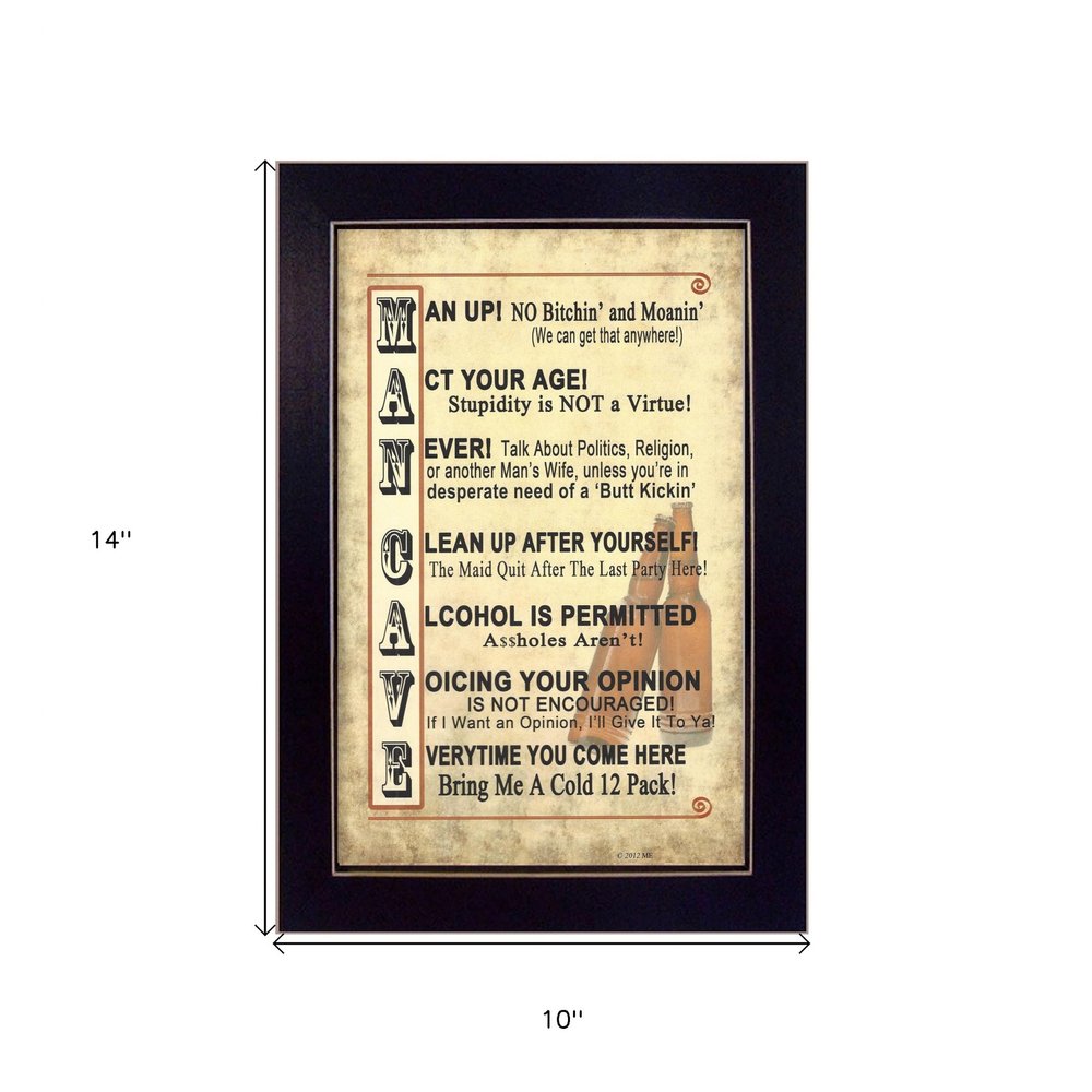 Man Up 2 Black Framed Print Wall Art HomeRoots