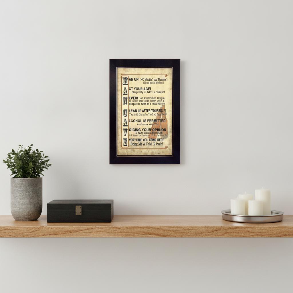 Man Up 2 Black Framed Print Wall Art HomeRoots