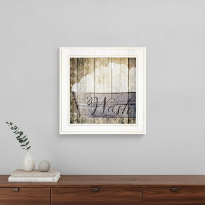 Wash 1 White Framed Print Bathroom Wall Art HomeRoots