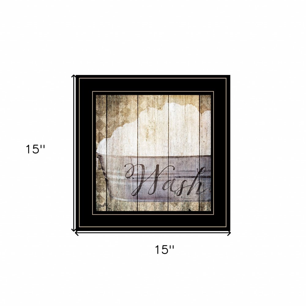 Wash 2 Black Framed Print Bathroom Wall Art HomeRoots