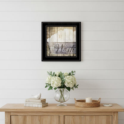 Wash 2 Black Framed Print Bathroom Wall Art HomeRoots