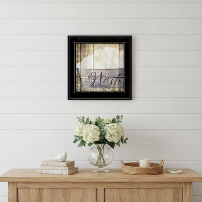 Wash 2 Black Framed Print Bathroom Wall Art HomeRoots