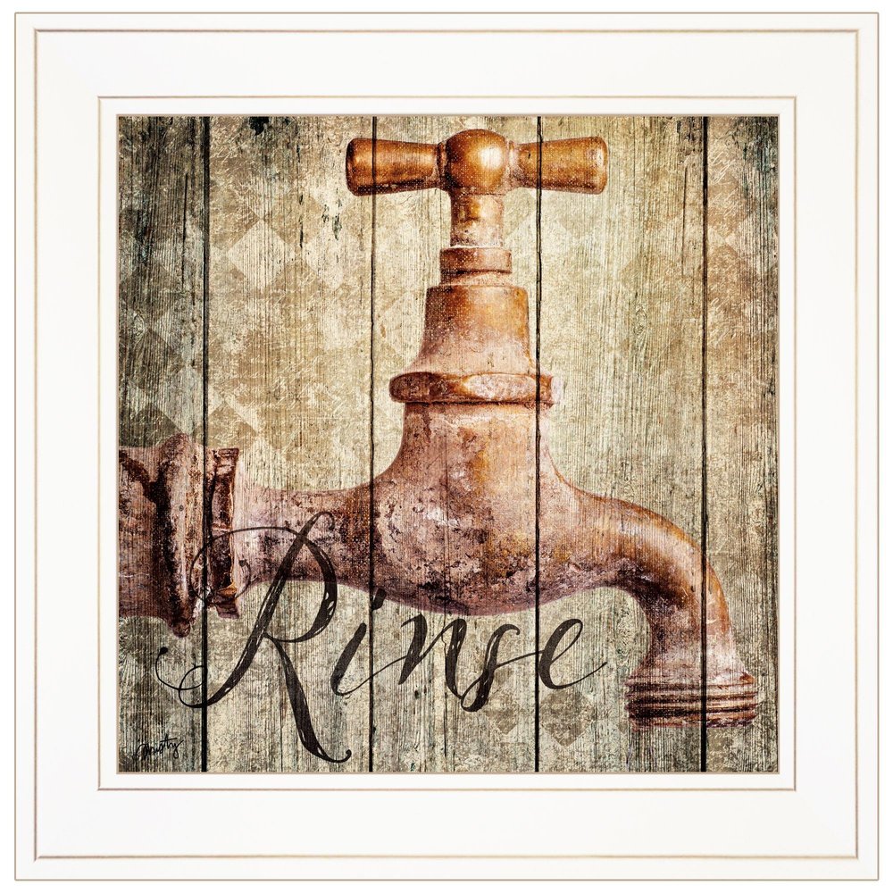 Rinse 1 White Framed Print Wall Art HomeRoots