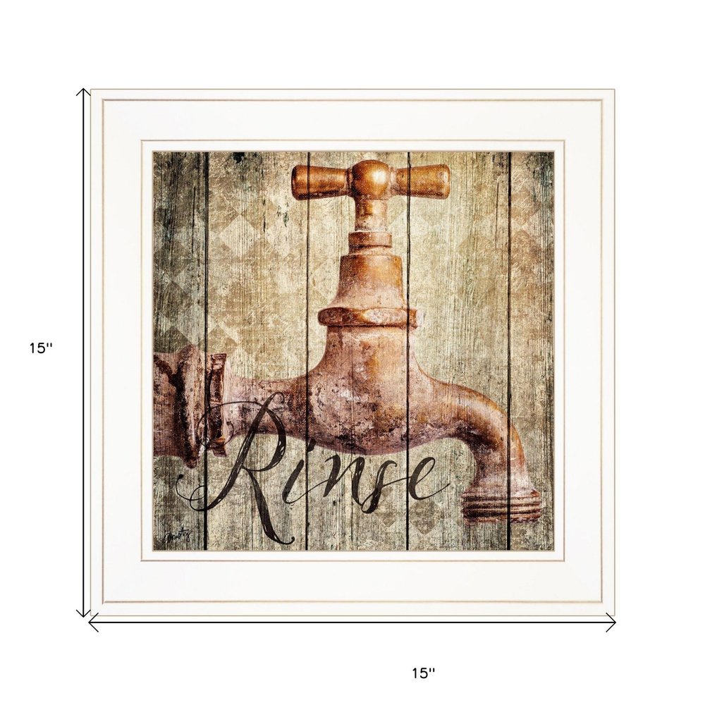 Rinse 1 White Framed Print Wall Art HomeRoots